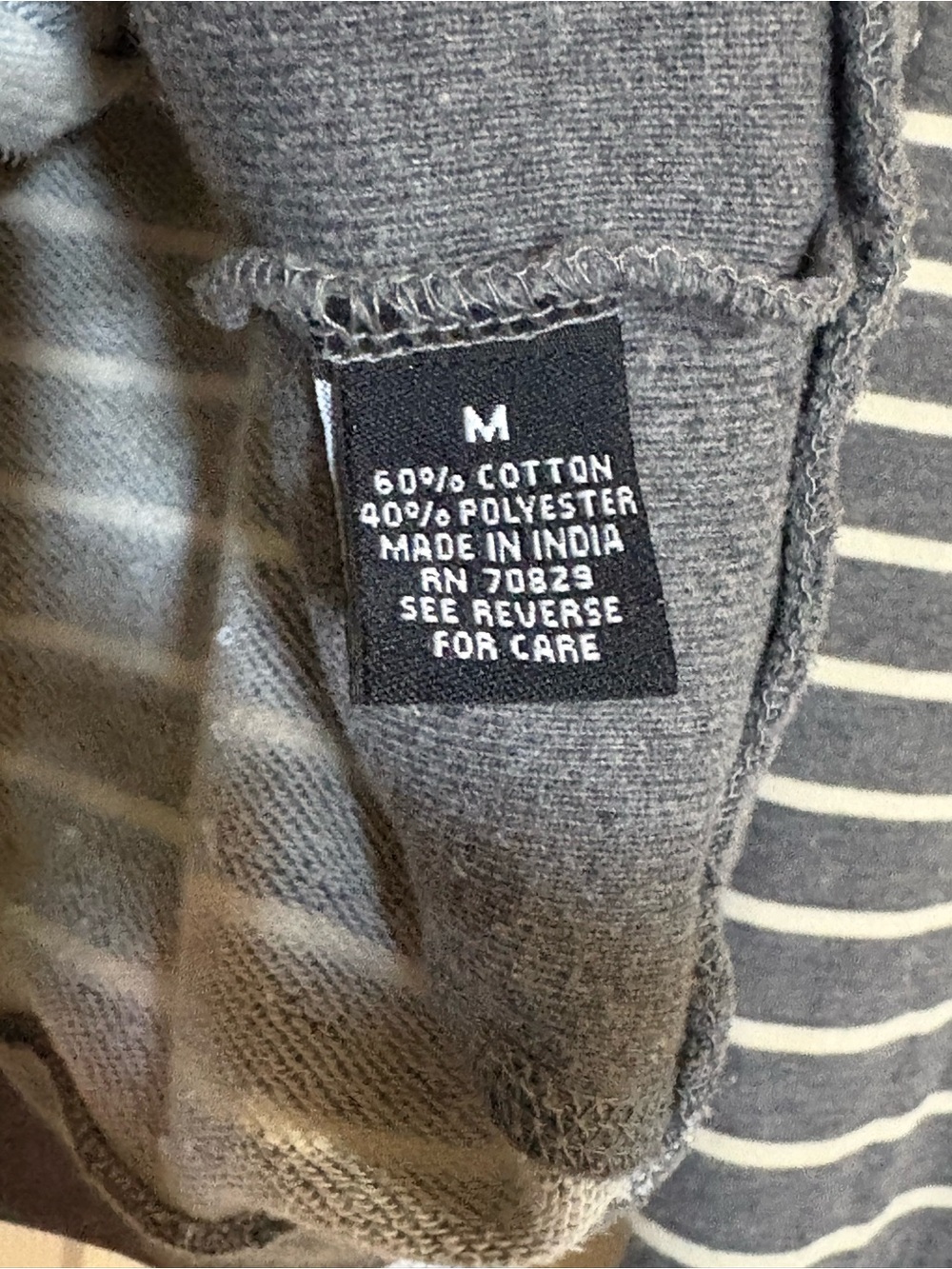 Carbon Gray&White Striped Hooded Jacket - Picture 4 of 6